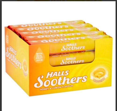 Halls Honey & Lemon Soothers Lozenges 85p PMP - Box of 20 x 45g Bags product image