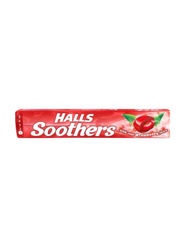 Halls Strawberry Soothers 45g Multipack - Choose Pack Size
