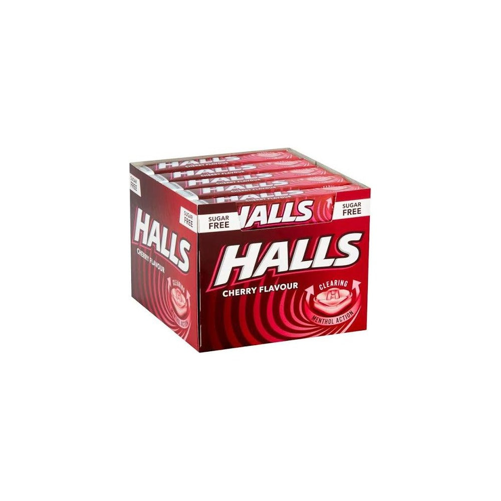 Halls Cherry Sugar Free Lozenges 85p PMP - Box of 20 x 32g Bags product image