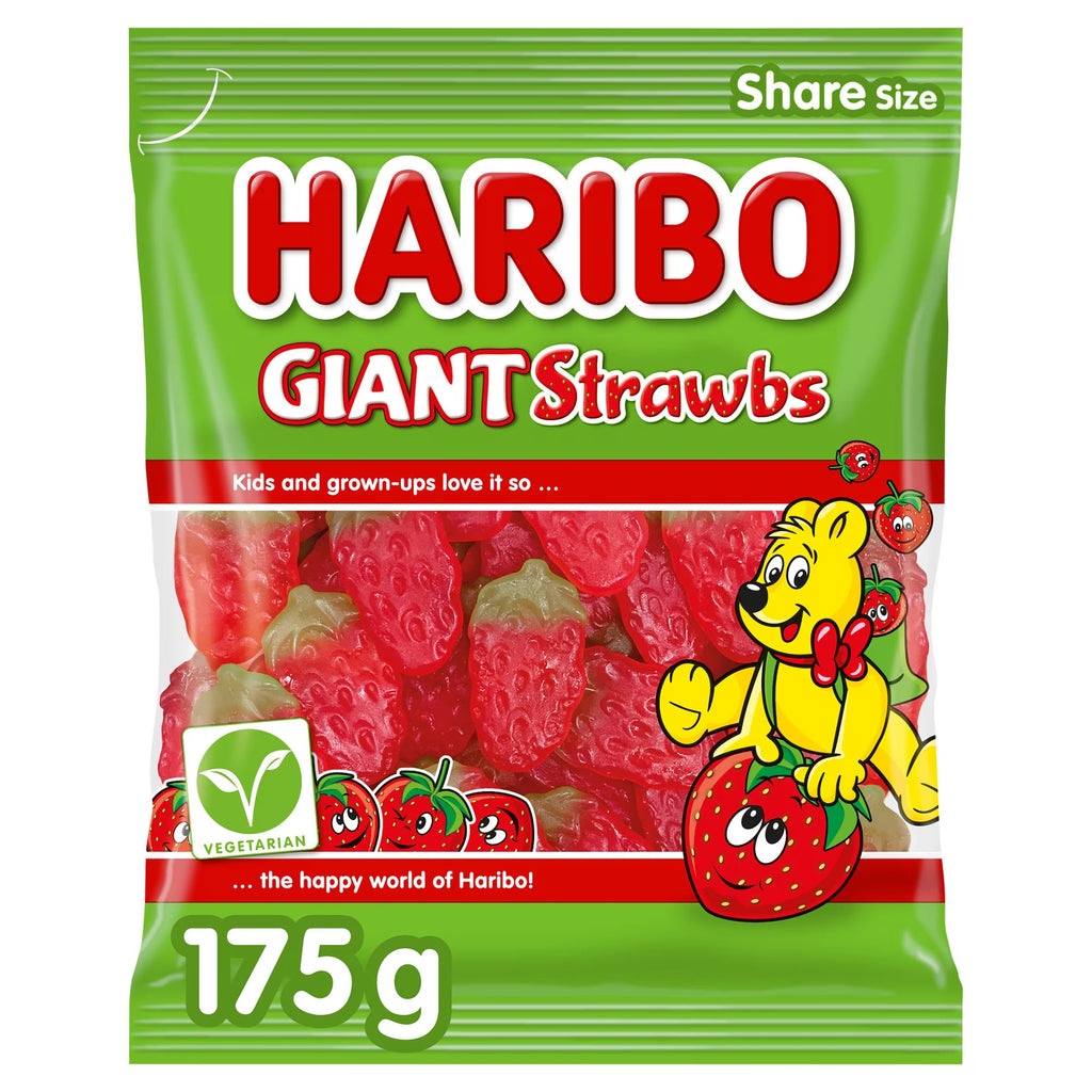 Haribo Giant Strawbs share size bag
