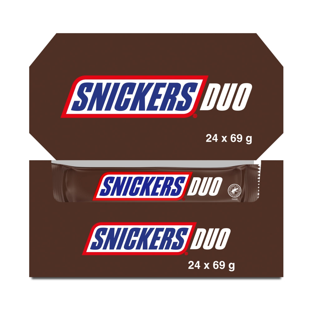 Snickers Duo display case of 24 x 69g bars