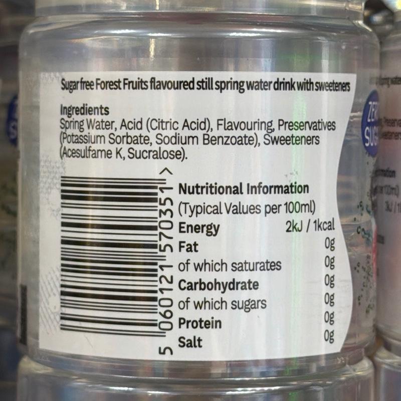 Flavoured Water x 12 Bottles | Strawberry Raspberry Fruit Flavour | Summer Essence Flavoured Still Spring Water | Zero Sugar