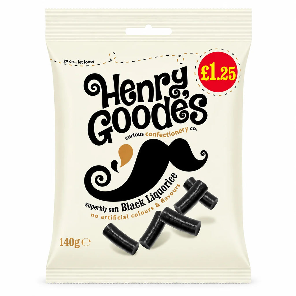 Henry Goode’s Superbly Soft Black Liquorice 140g bag