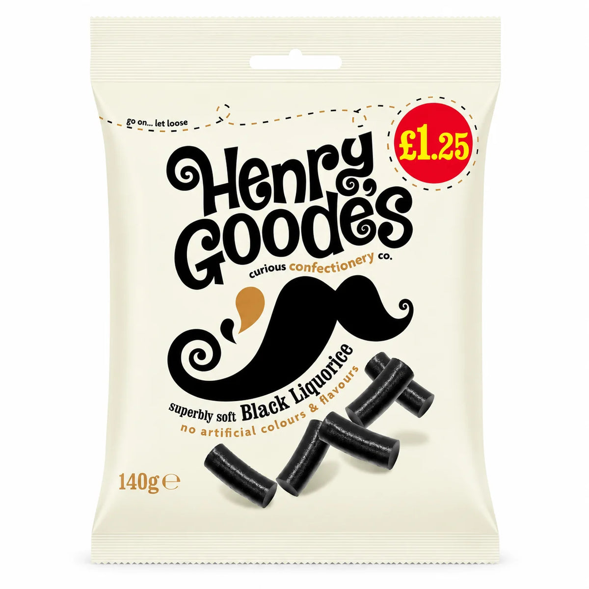 Henry Goode’s Superbly Soft Black Liquorice 140g bag