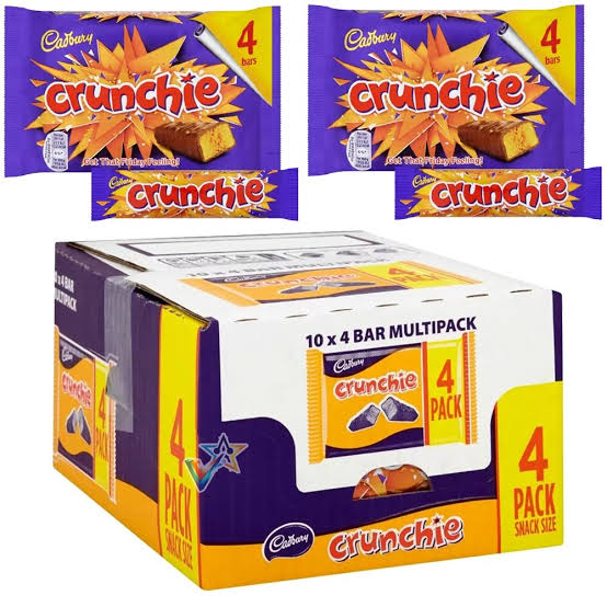 Cadbury Crunchie 10 x 104.4g 4-Bar Multipacks — wholesale case