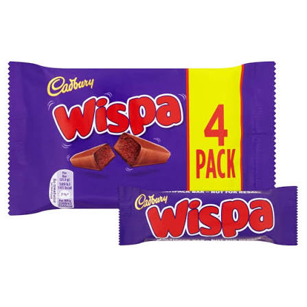 Cadbury Wispa 11 x 94.8g 4-Bar Multipacks — individual retail pack