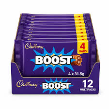 Cadbury Boost 12 x 126g 4-Bar Multipacks — wholesale case