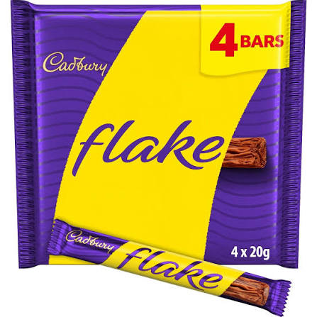 Cadbury Flake 20 x 80g 4-Bar Multipacks — individual retail pack