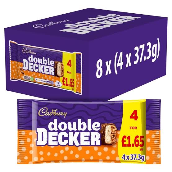Cadbury Double Decker 8 x 149.2g 4-Bar Multipacks — wholesale case