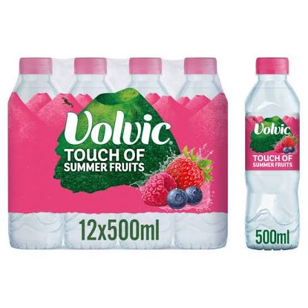 Volvic Touch of Fruit Summer Fruits Flavoured Water - Case of 12 x 500ml — wholesale case product asset