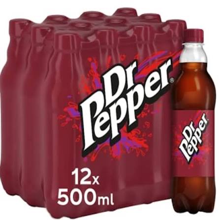 Dr Pepper Bottle 12 x 500ml — wholesale case product asset