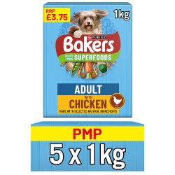 Bakers Adult Chicken & Veg with Wholegrain 5 x 1kg — wholesale case product asset