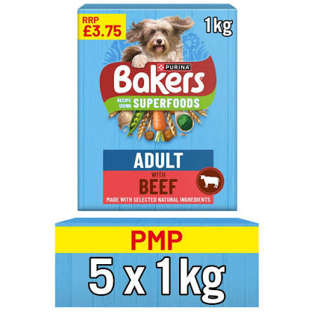 Bakers Adult Beef & Veg with Wholegrain 5 x 1kg — wholesale case product asset