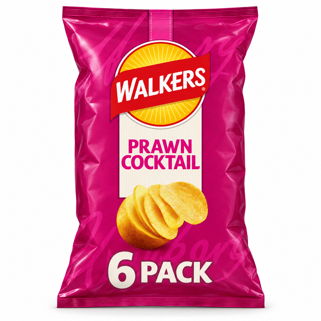 Walkers Prawn Cocktail Crisps Multipack 6 x 25g multipack — product image