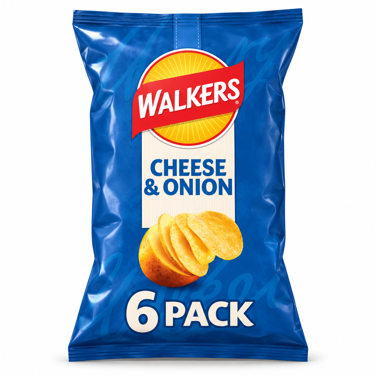 Walkers Cheese & Onion Crisps Multipack 6 x 25g multipack — product image