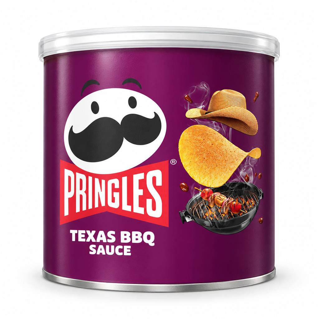 Pringles Texas BBQ Sauce 12 x 40g small tubes — retail pack product image