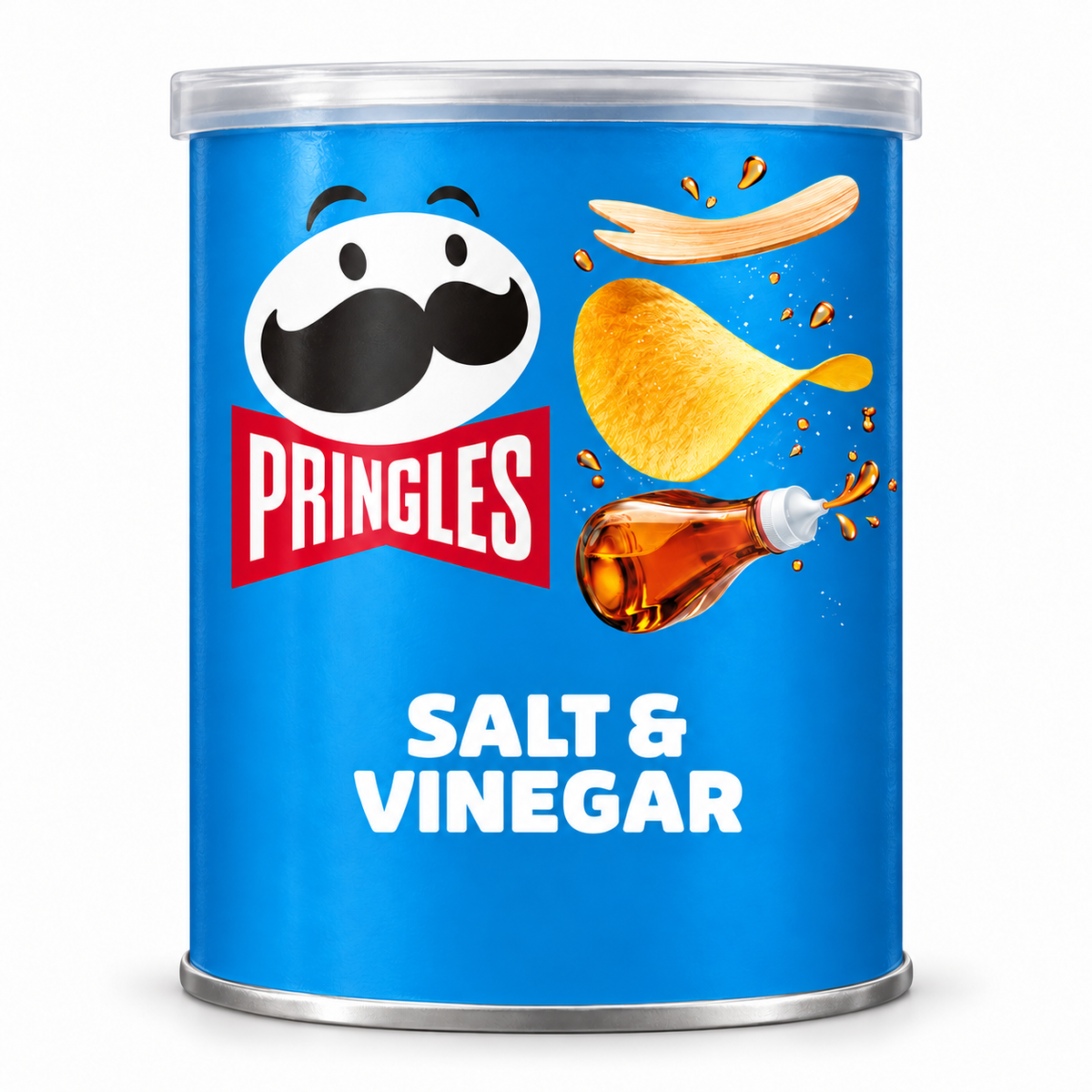 Pringles Salt & Vinegar 12 x 40g small tubes — retail pack product image