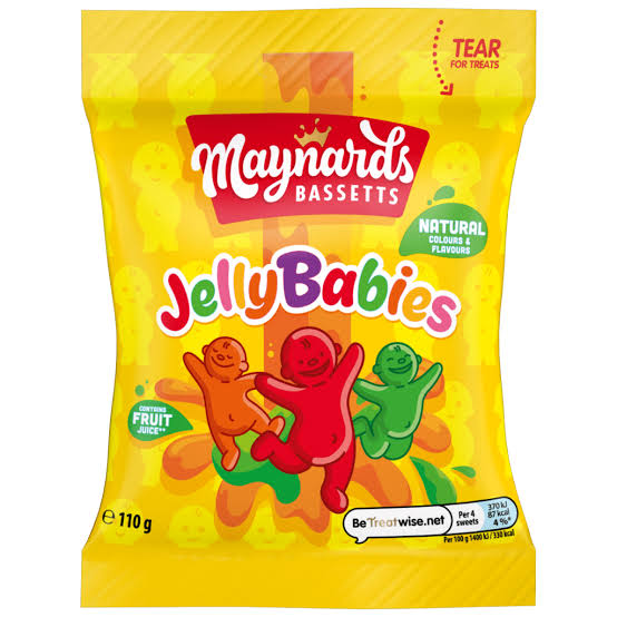 Maynards Bassetts Jelly Babies Sweets - Box of 10 x 110g Bags — individual retail pack