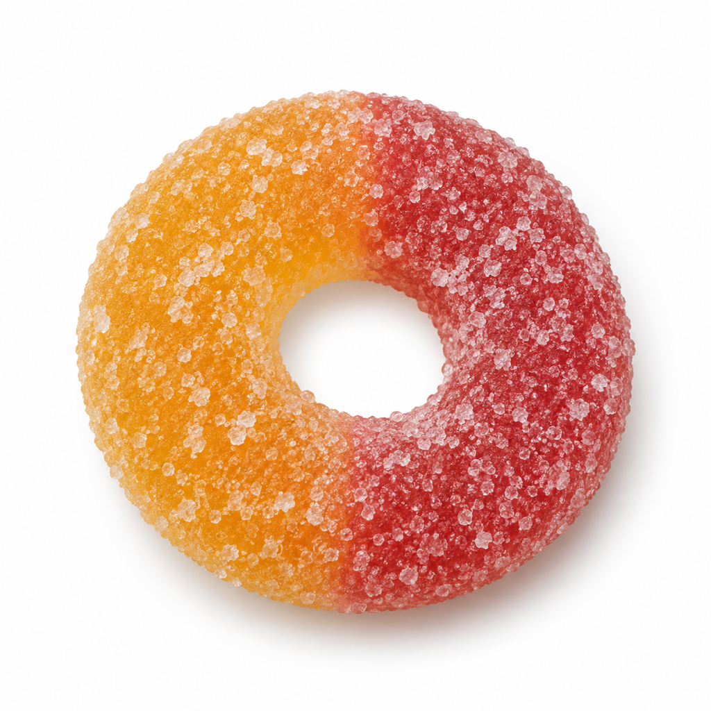 Yummy Gummy Fizzy Mix Rings 1kg weigh-out bag — product image