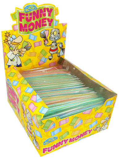 Candy Factory Funny Money 24 Edible Paper Wafers - Box of 24 Packs — wholesale case