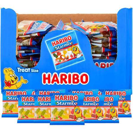 Haribo Starmix Mini Bags Sweets - Box of 100 x 16g Bags — wholesale case