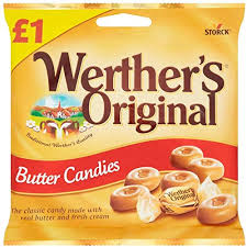 Werther's Original Butter Candies Sweets - Box of 12 x 110g Bags — individual retail pack