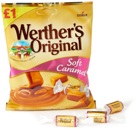Werther's Original Soft Caramels Sweets - Box of 12 x 110g Bags — individual retail pack