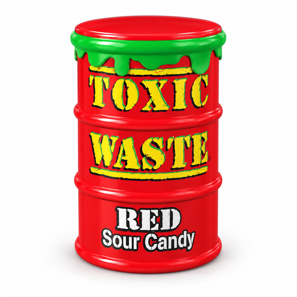 Toxic Waste Red Sour Candy Drums 12 x 42g drums — product image