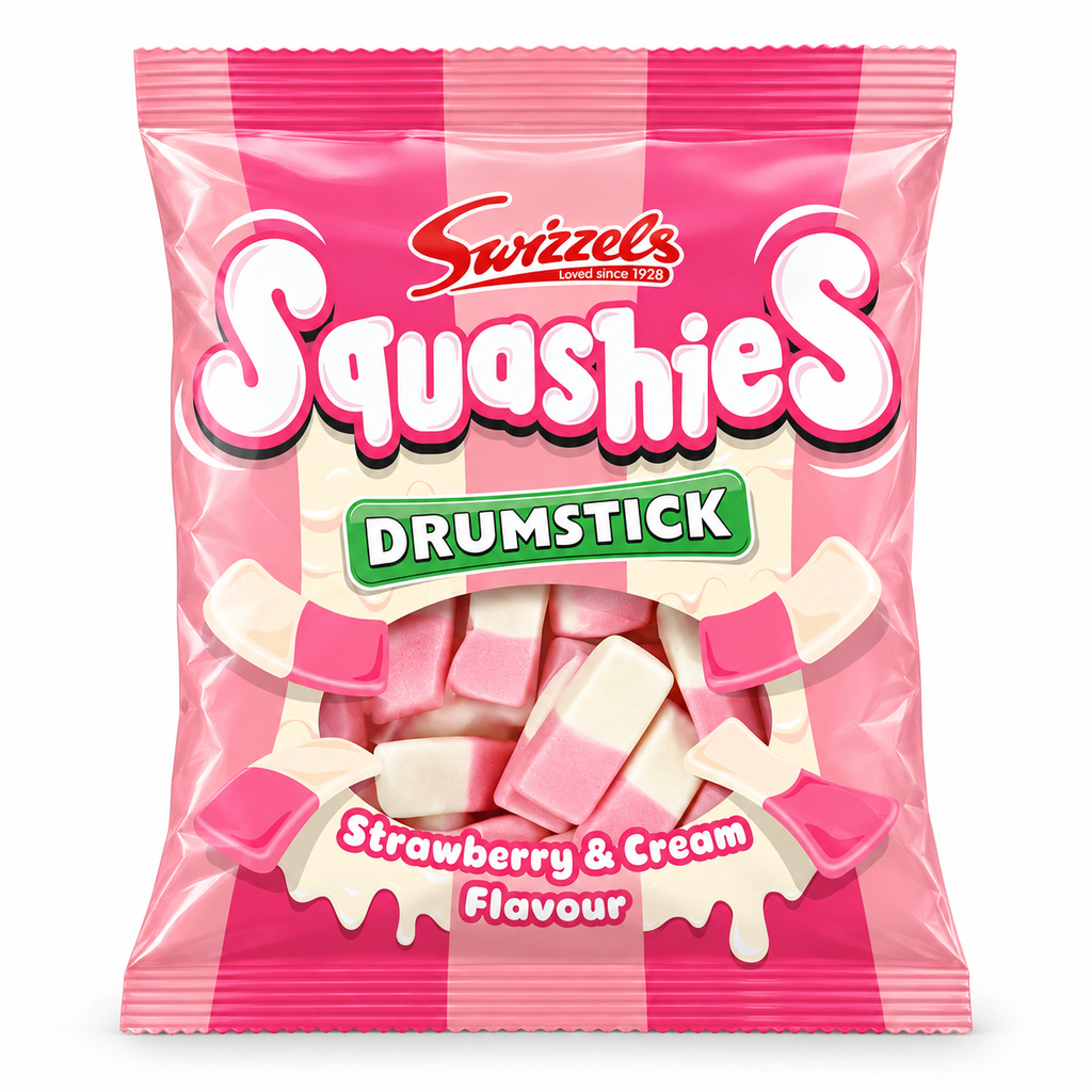 Swizzels Drumstick Strawberry & Cream Squashies 12 x 120g £1.15 PMP — product image