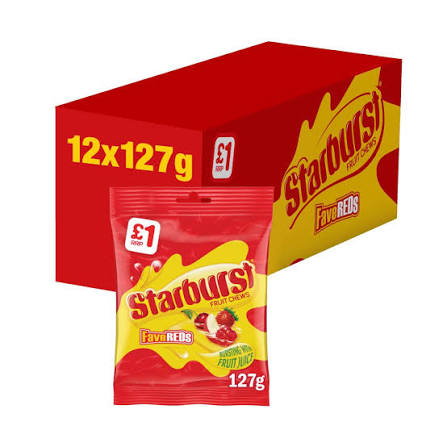 Starburst Fave Reds 12 x 127g — wholesale case product asset