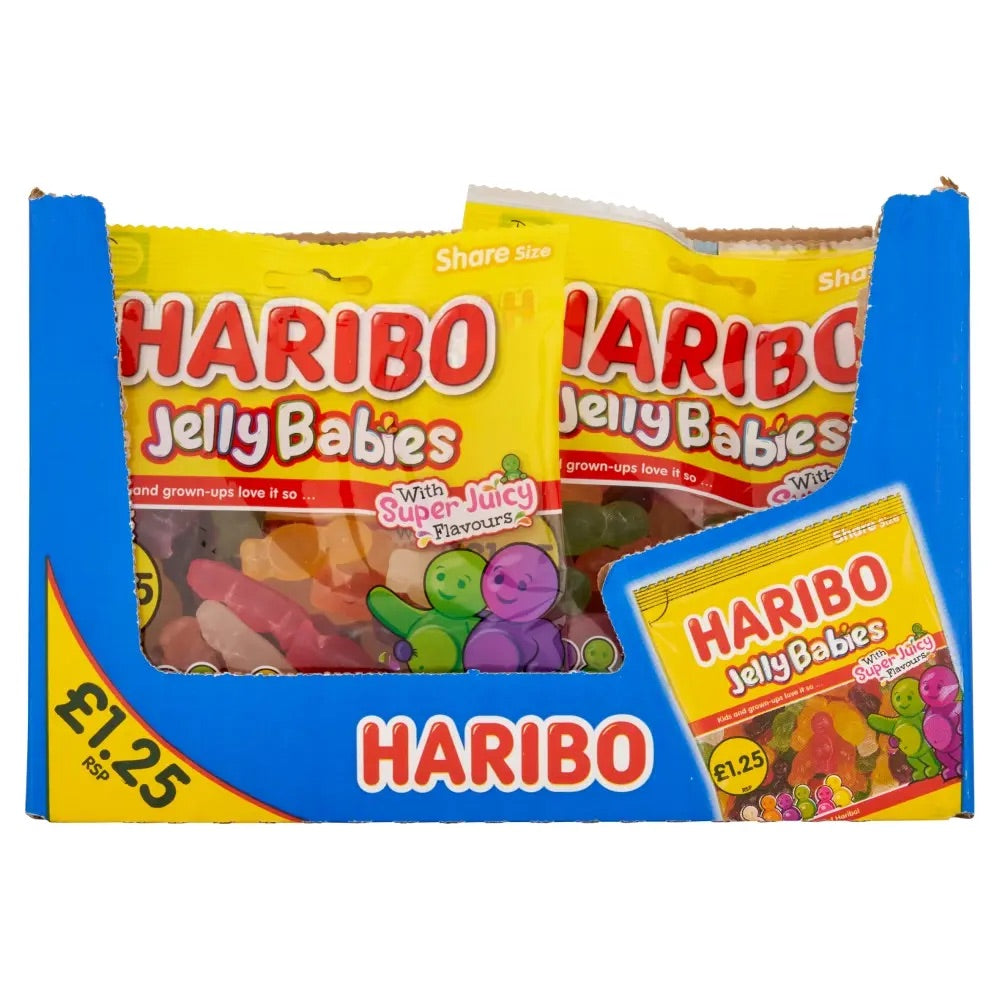 Haribo Jelly Babies Fruit Sweets Bags - 12 Pack x 140g product image