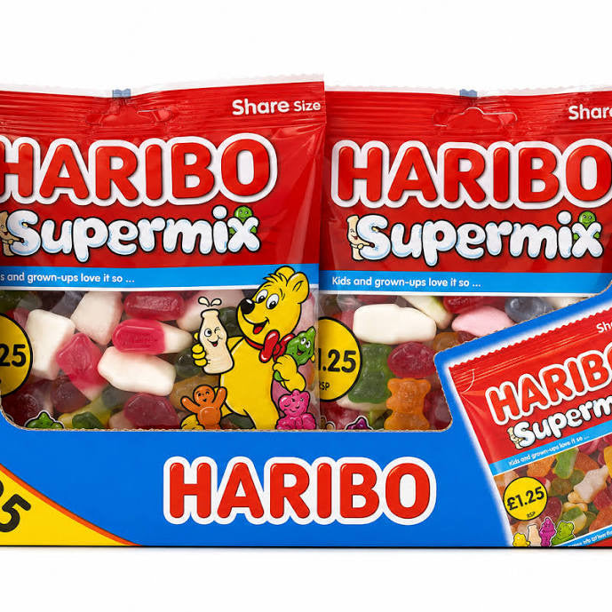 Haribo Supermix Fruit & Milk Sweets Bags - 12 Pack x 140g product image