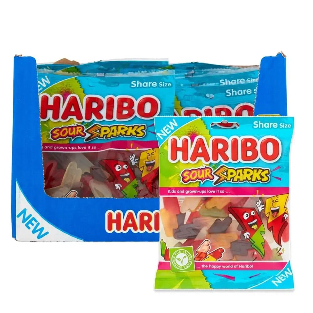 Haribo Sour Sparks Sour Sweets Bags - 12 Pack x 140g product image