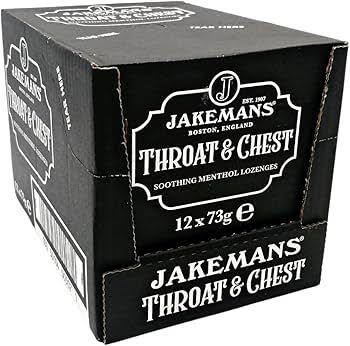 Jakemans Throat & Chest Menthol Lozenges - 12 Pack x 73g — wholesale case product asset