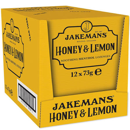 Jakemans Honey & Lemon Menthol Lozenges - 12 Pack x 73g — wholesale case product asset