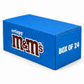 M&M's Crispy wholesale box of 24 bags — product illustration
