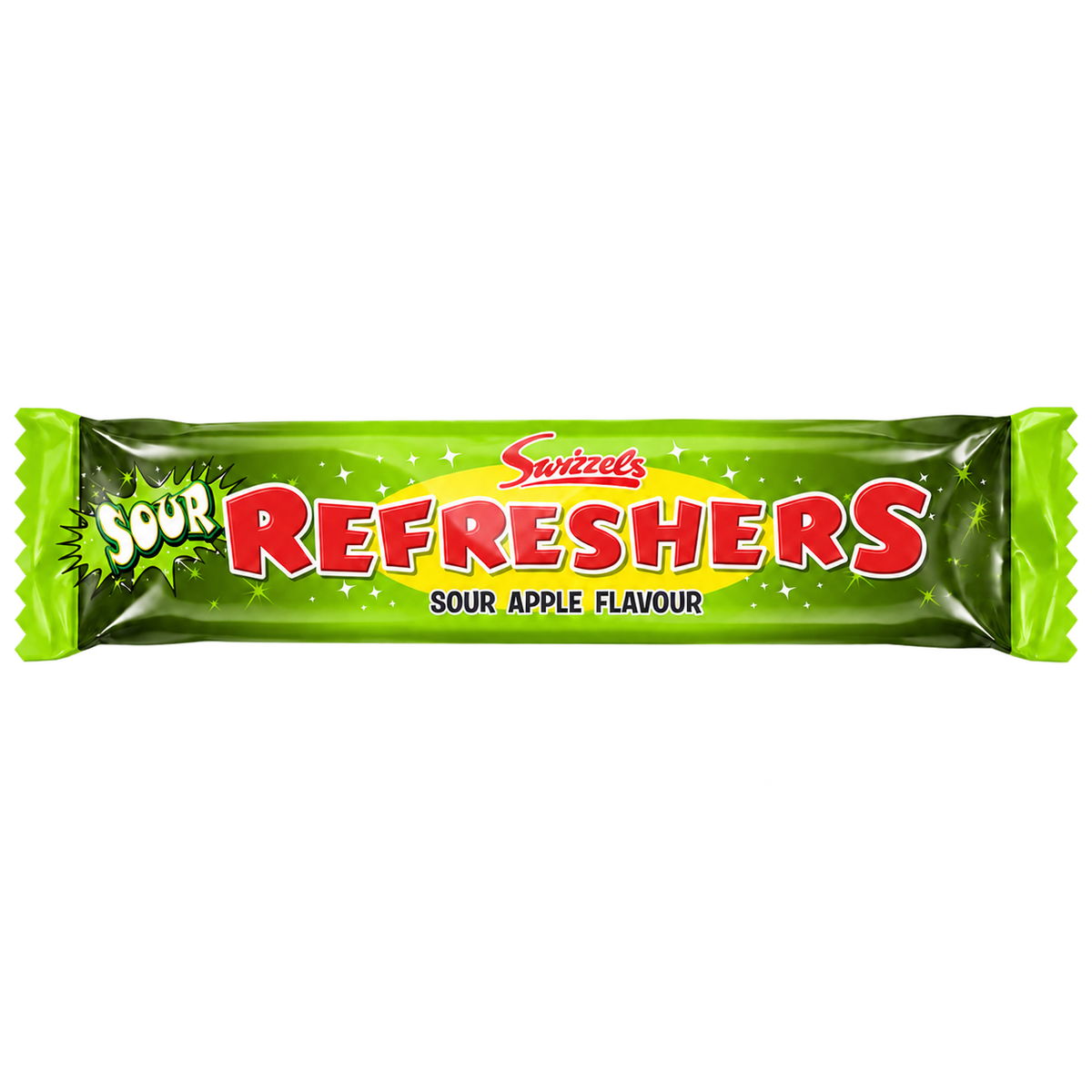 Refreshers Sour Apple Chew Bars — transparent product cutout