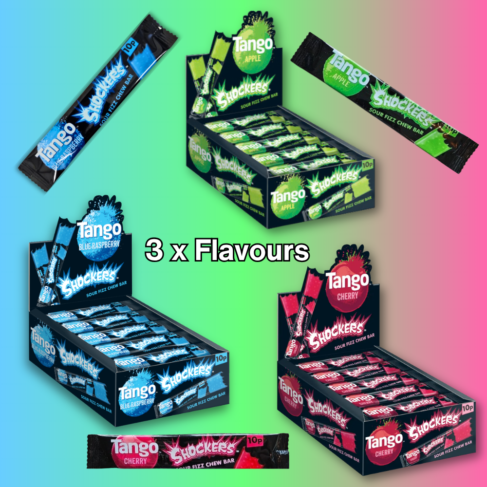 Tango Shockers Sour Chew Bars - Choose Flavour & Pack Size