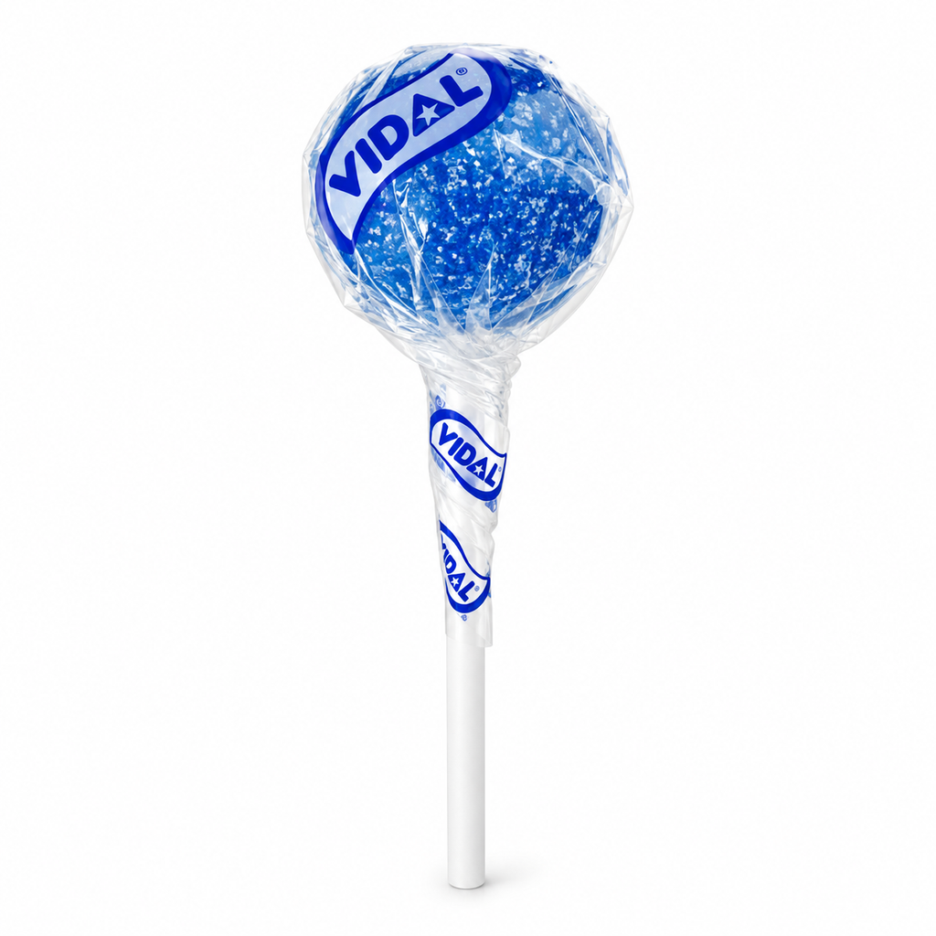 Vidal mixed Tongue Painter lollies — blue colour example